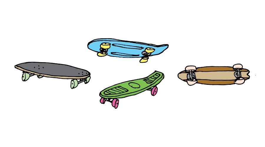 Les différents types de skateboard